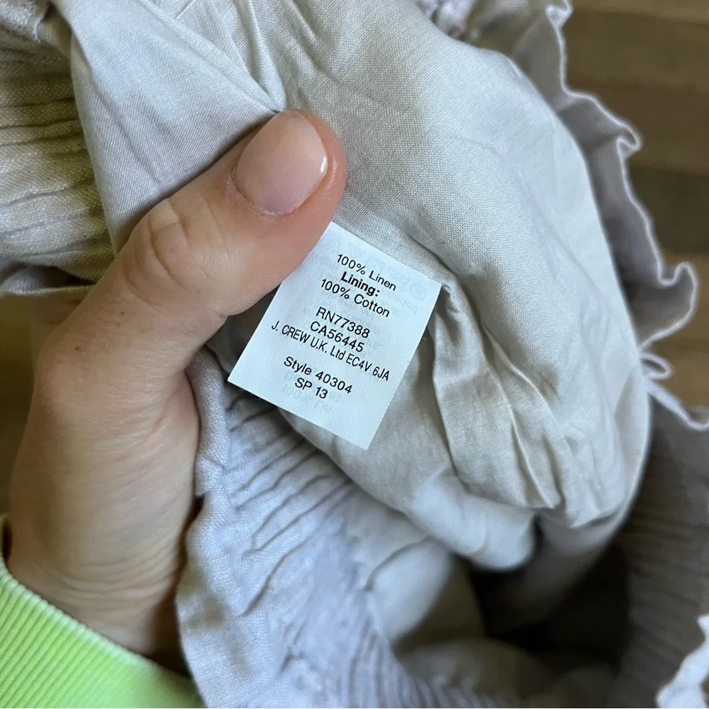 J.Crew Cream Linen Skirt 2